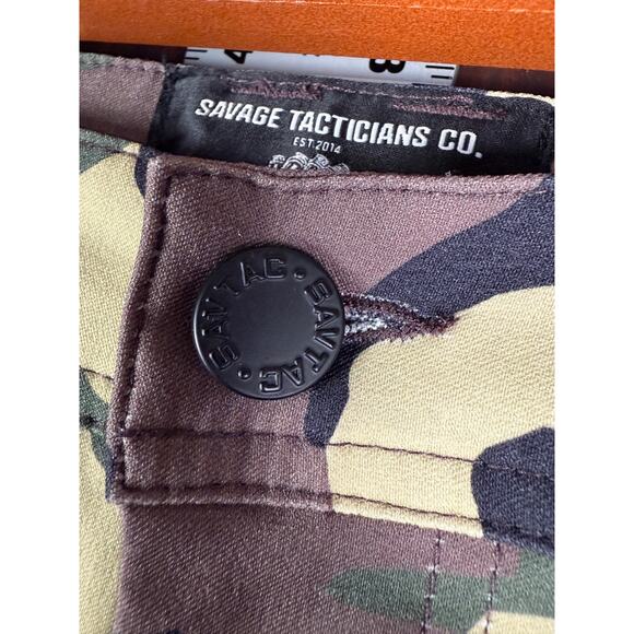 Savage Tacticians Trek Lightweight Activewear Pants M81 Camo Green Mens 40x32 - Picture 4 of 12